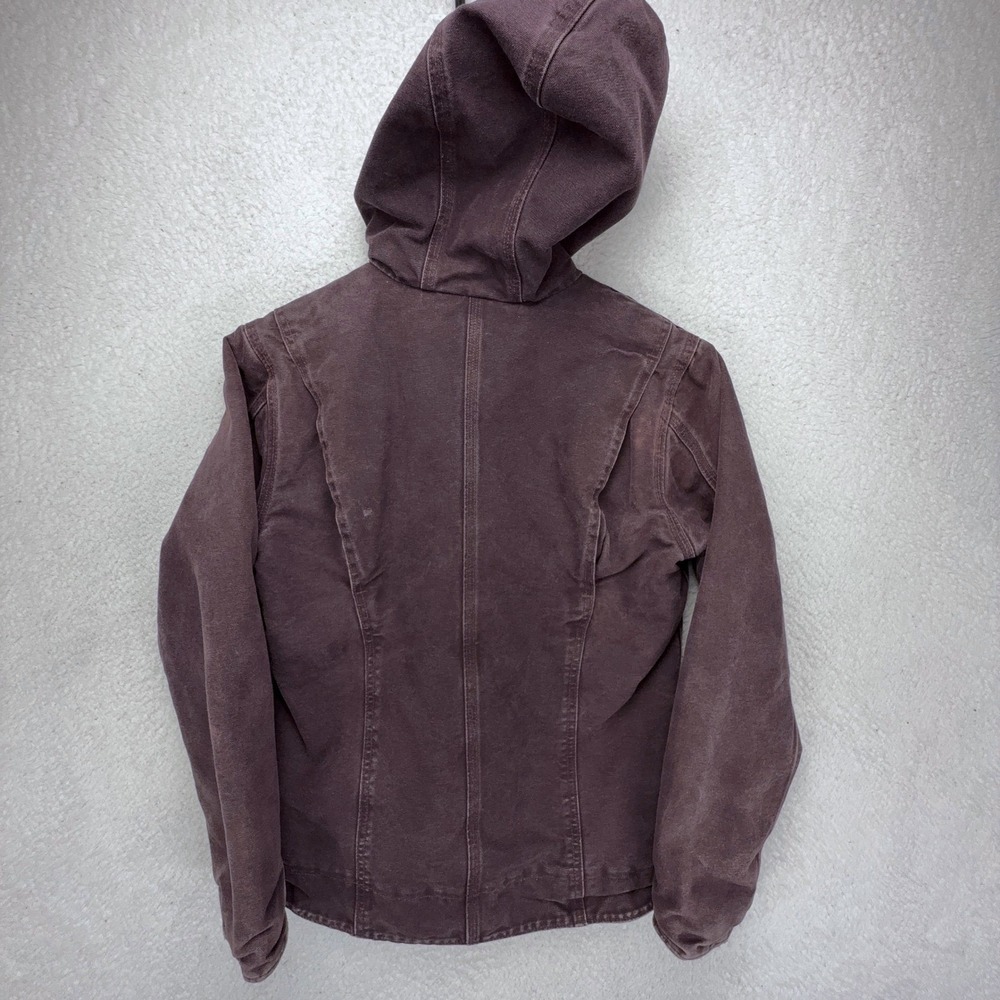 Carhartt Sierra Jacket Sherpa Lined Womens Small WJ141 DWN Deep Wine Purple - Picture 2 of 16